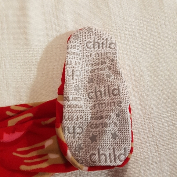 Child of Mine red fleece reindeer 3T fleece pajamas - Picture 4 of 4